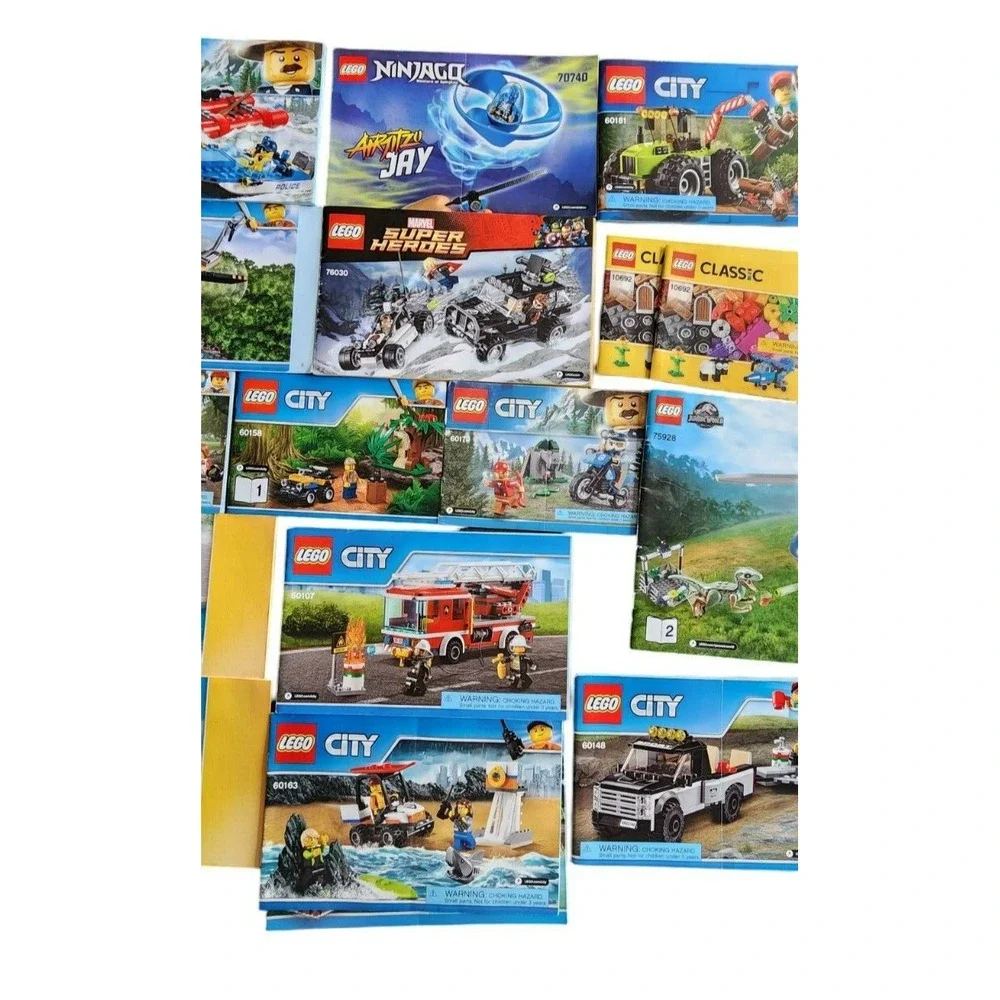 Lego City and Other Instruction Books - Books Only Lot‎